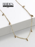 RICE Bead Thin Chain Strand Necklace | Sterling Silver