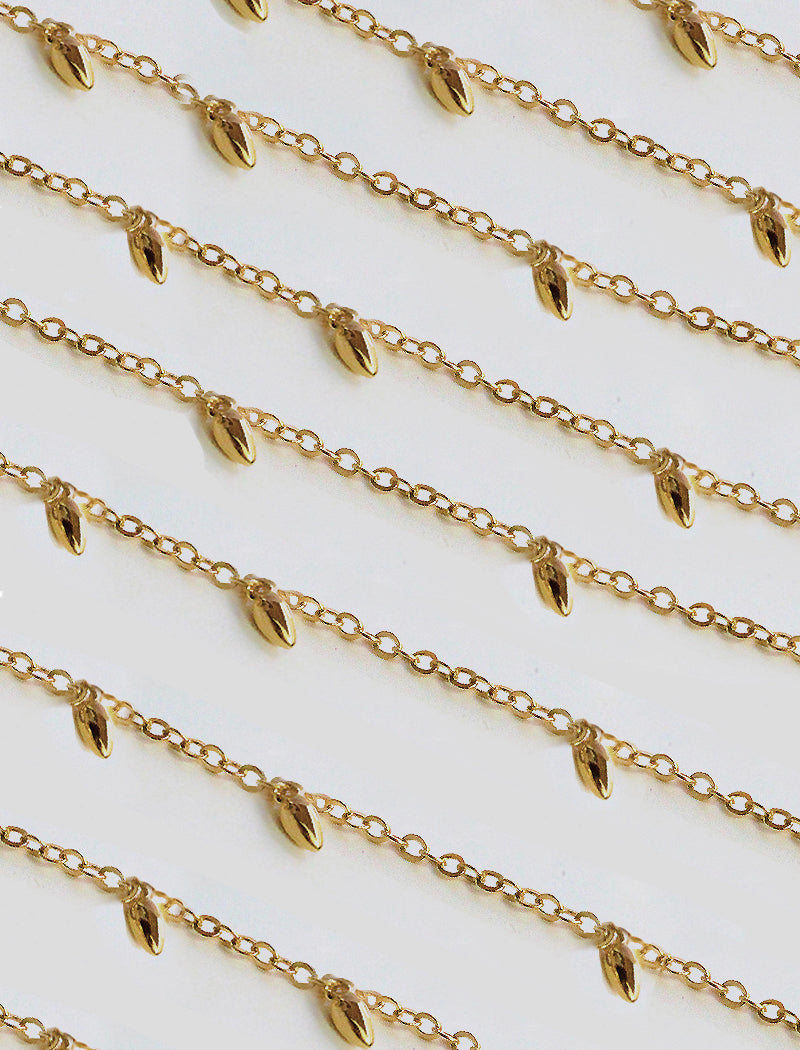 RICE Bead Chain Minimalist Necklace