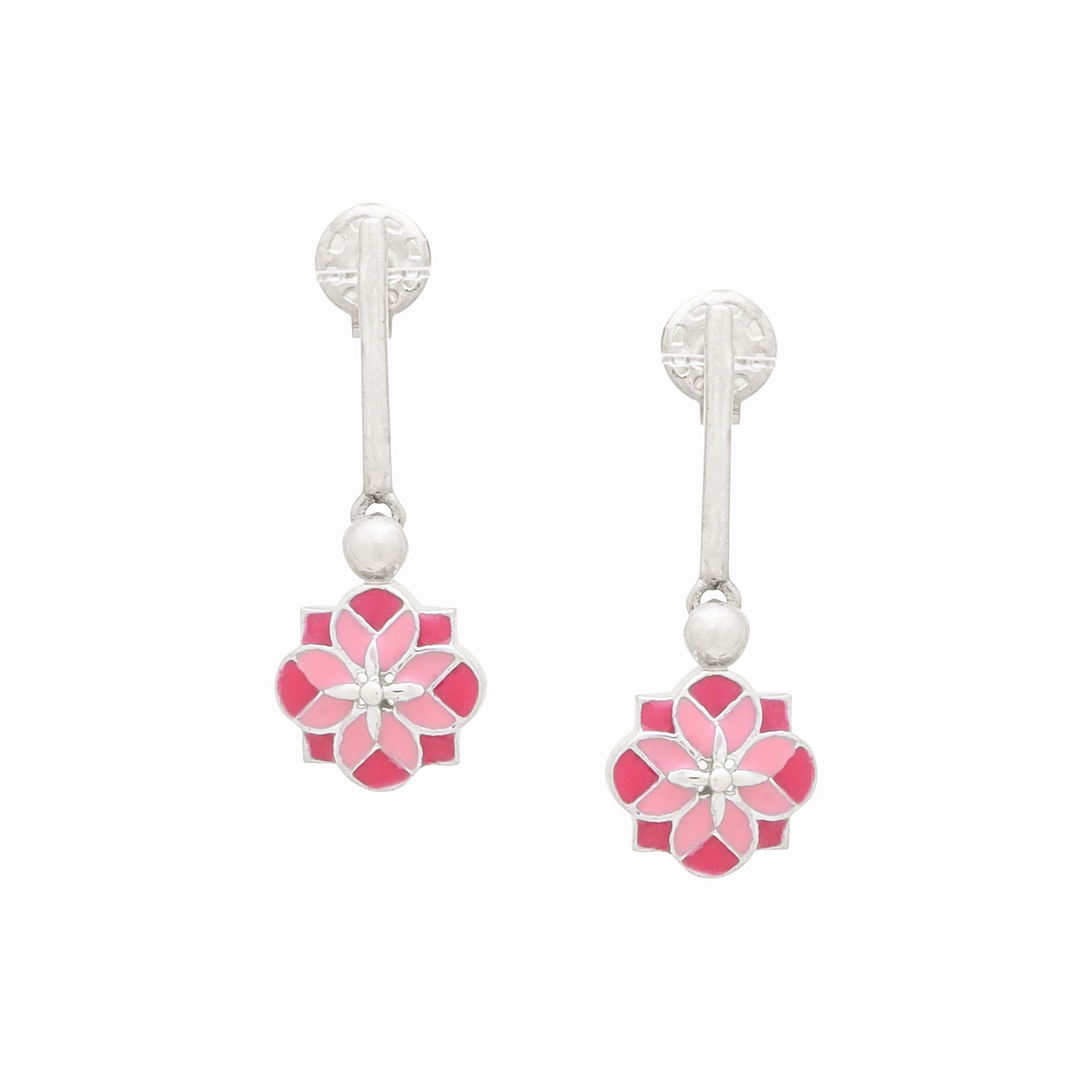 Rose Mosaic Drop Earrings