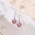 Rose Mosaic Drop Earrings