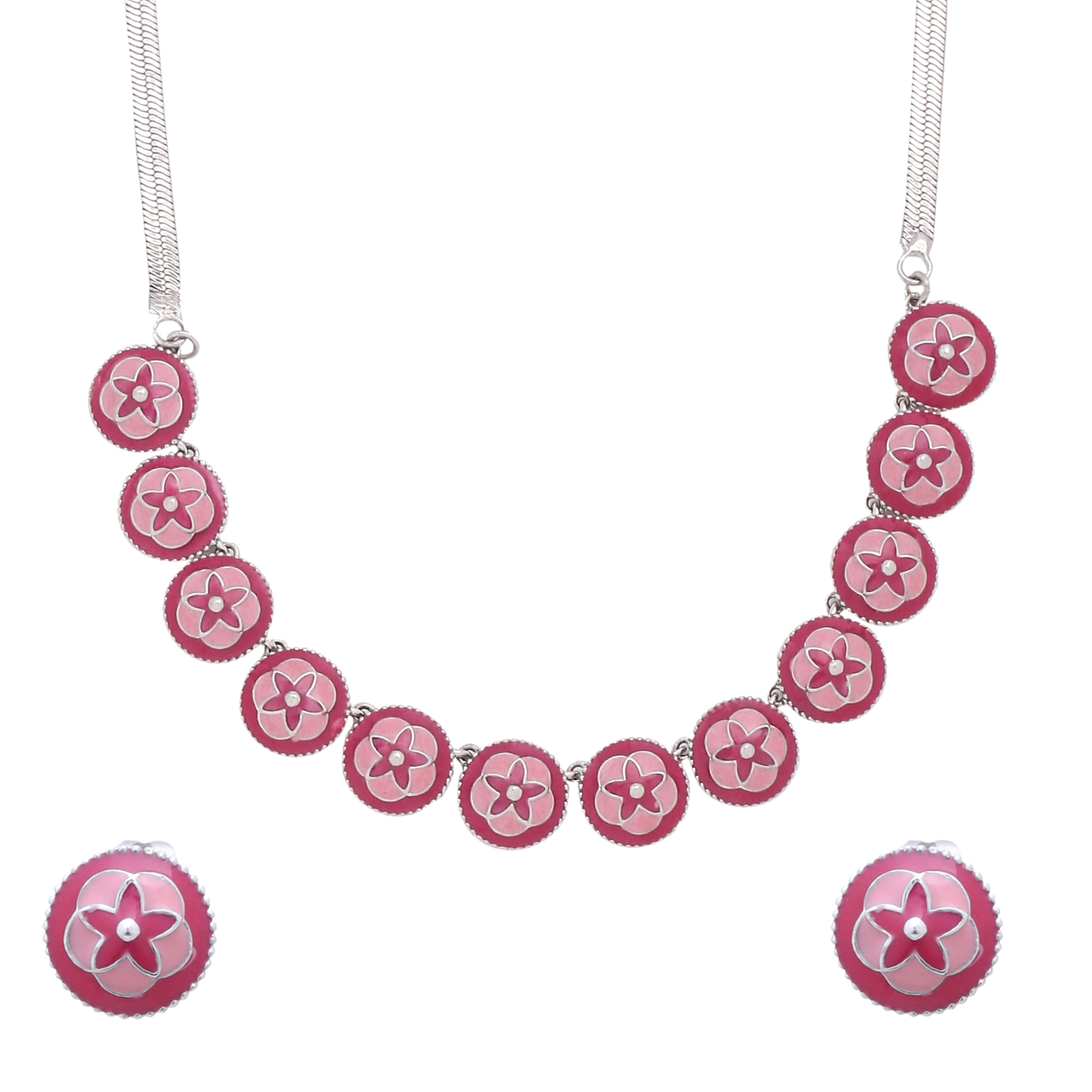 Rose Garden Necklace and Earrings Set