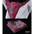 Royal Red Silk Ascot/Cravat Tie & Handkerchief