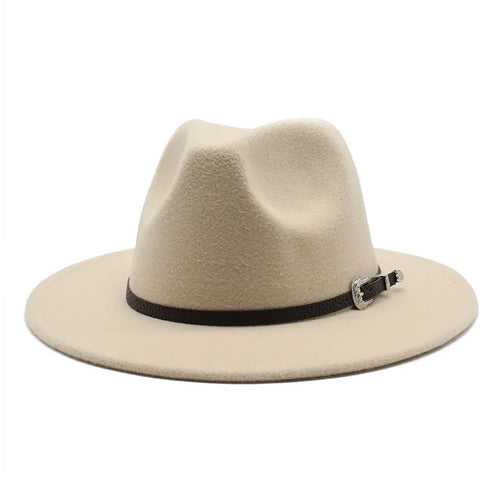 British Style Felt Jazz Fedora Hat 59-61CM Size Panama Trilby Hats For