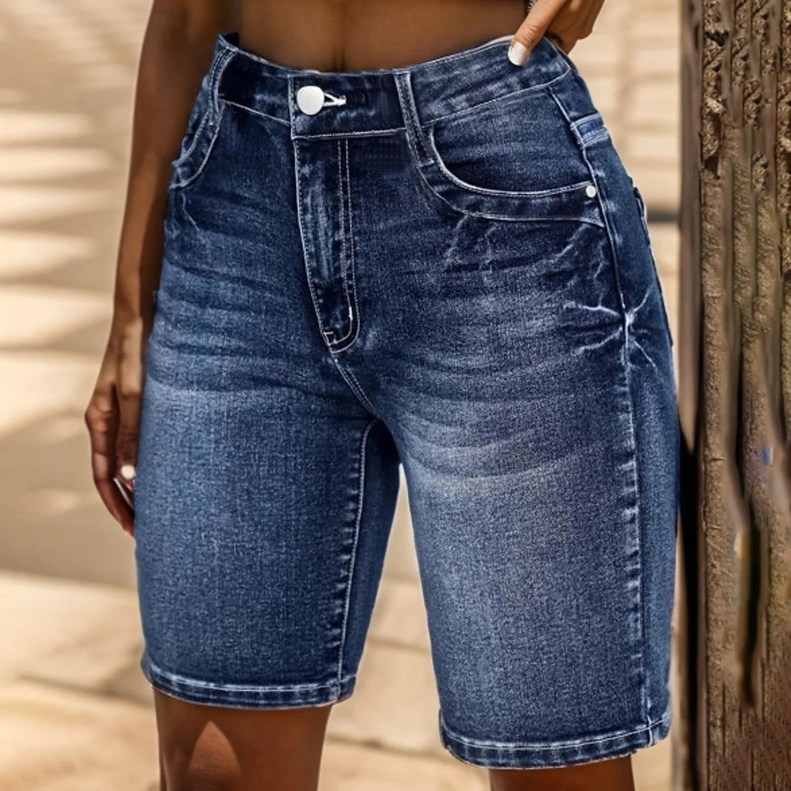 Women's High Waist Denim Shorts