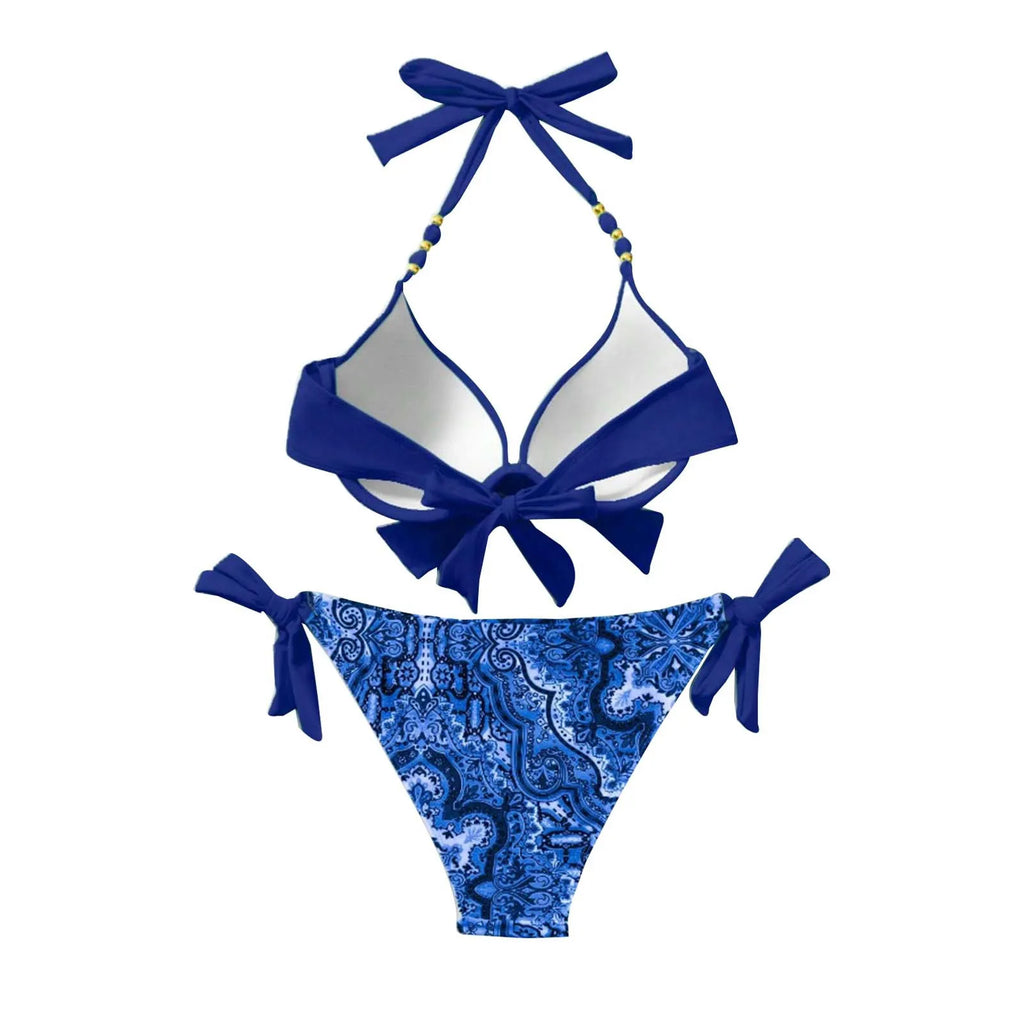 Strap Split Bikini Set - Two-Piece Swimsuit