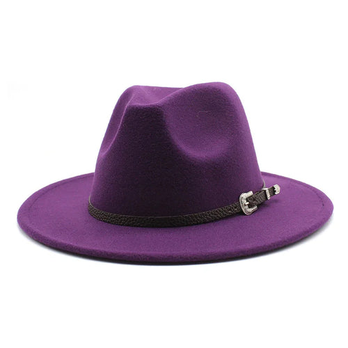 British Style Felt Jazz Fedora Hat 59-61CM Size Panama Trilby Hats For