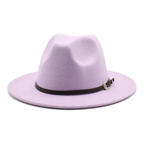 British Style Felt Jazz Fedora Hat 59-61CM Size Panama Trilby Hats For