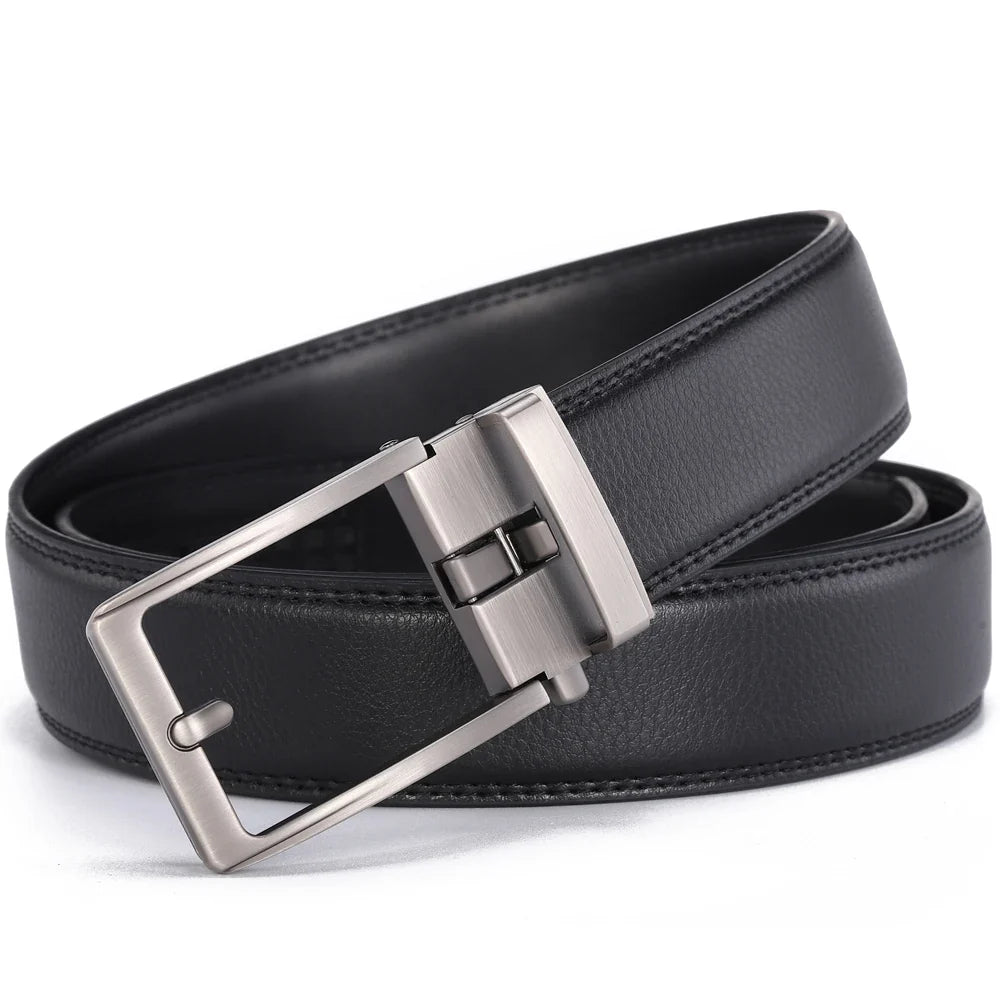 Men Luxury Buckle Genuine Leather Belt