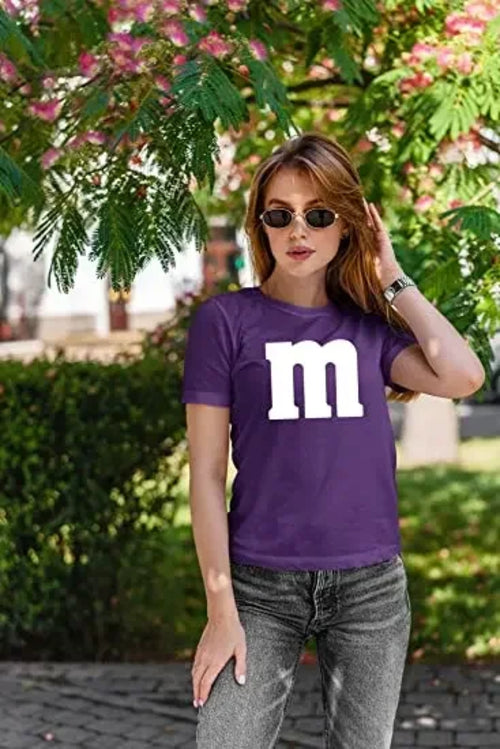 Letter M Halloween Costumes T-Shirt M Chocolate Candy Halloween Team