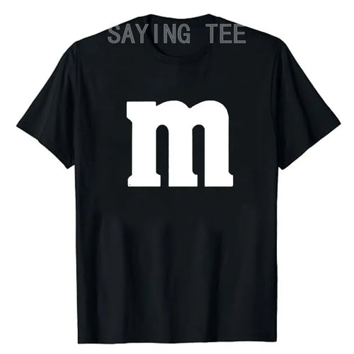 Letter M Halloween Costumes T-Shirt M Chocolate Candy Halloween Team
