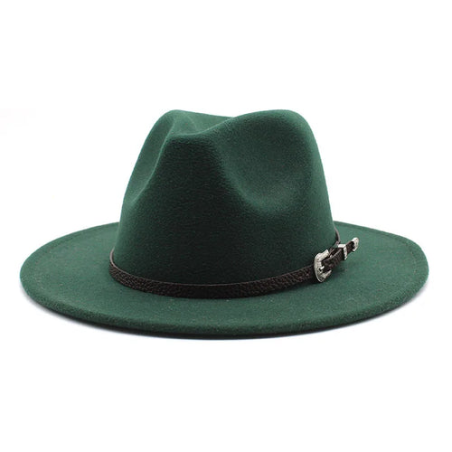 British Style Felt Jazz Fedora Hat 59-61CM Size Panama Trilby Hats For