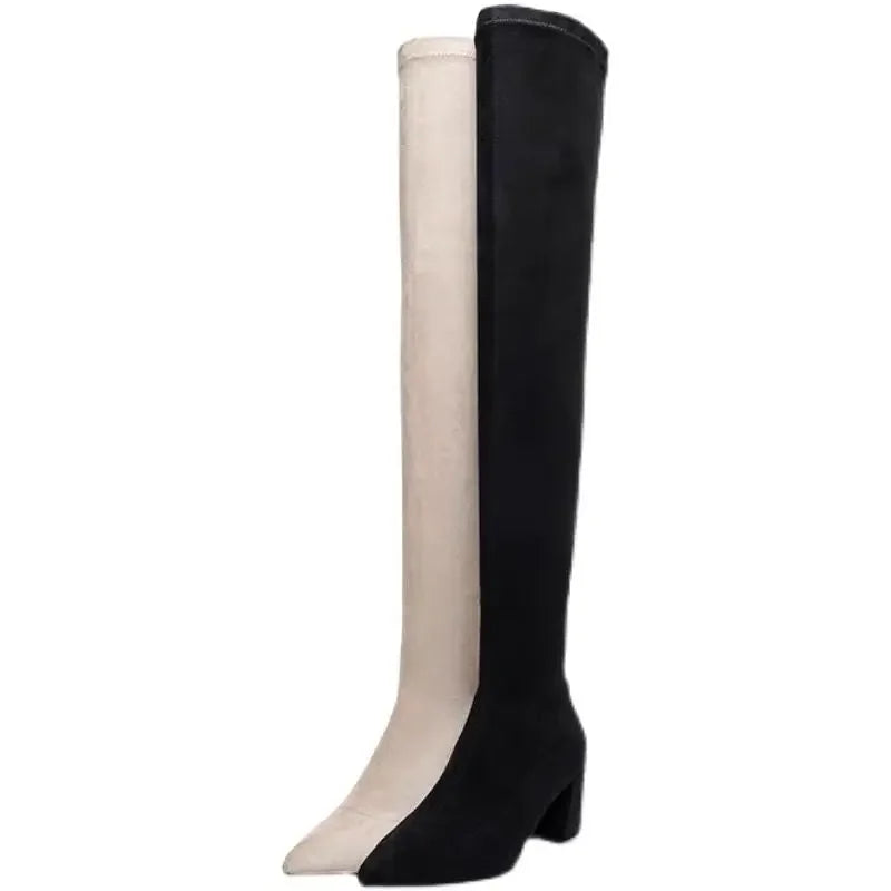 Sexy High Boots Women 2022 Winter New Fashion Over The Knee Warm Botas