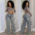 Denim Detachable High Waisted Pants