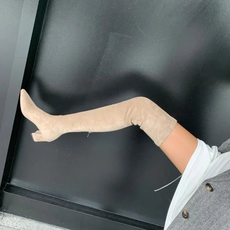 Sexy High Boots Women 2022 Winter New Fashion Over The Knee Warm Botas