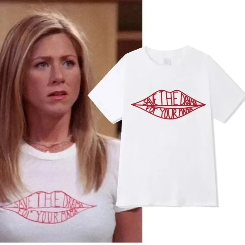 Friends TV Show Rachel Save Drama Kawaii Mom T-Shirt Top Plus Size