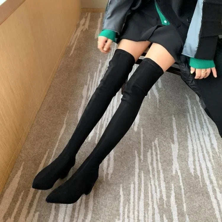 Sexy High Boots Women 2022 Winter New Fashion Over The Knee Warm Botas