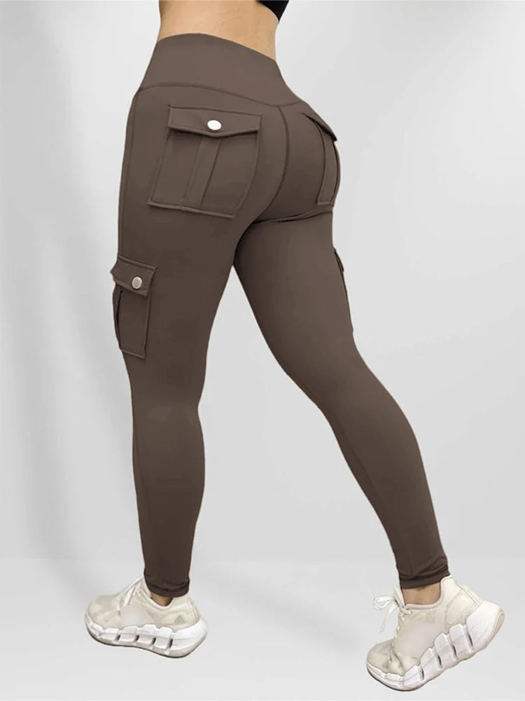 Plus Size Women's Butt Lift Leggings with Flap Pockets Women's Workout