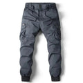 Mandotos Cargo Pants for Men Cotton Full Length Tactical Military Cargo Trousers Gray