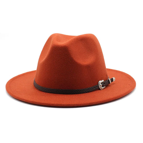 British Style Felt Jazz Fedora Hat 59-61CM Size Panama Trilby Hats For