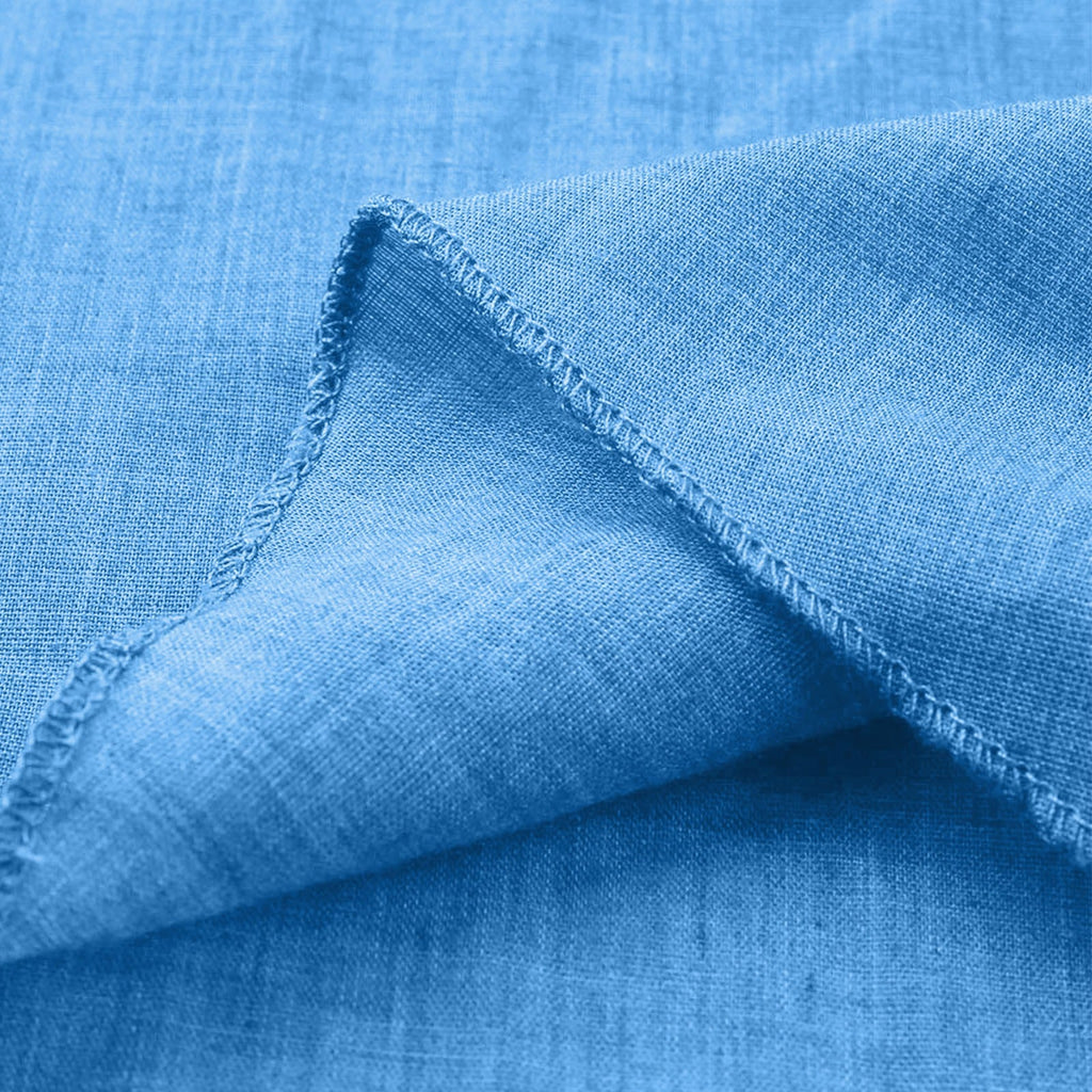 Vintage Cotton Linen Blouse - Casual Long Sleeve Shirt
