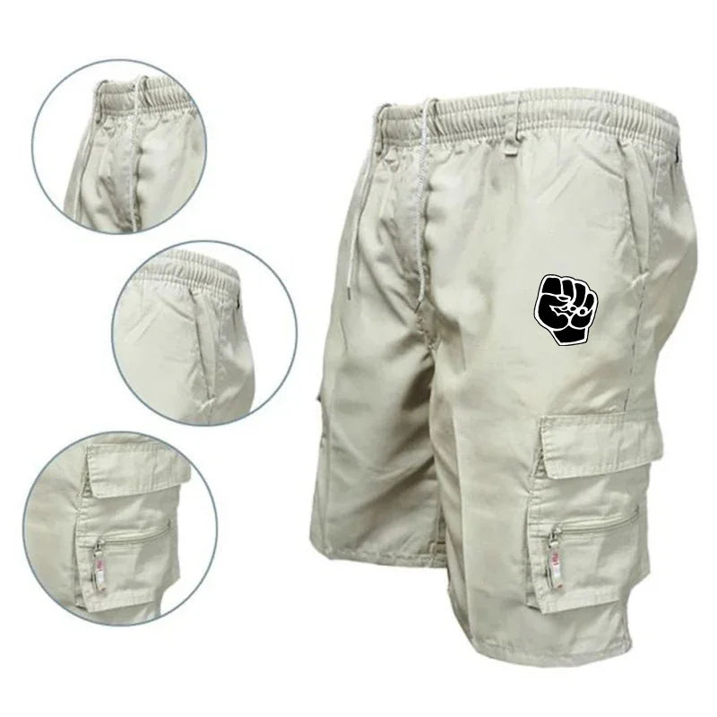 Men's Cargo Shorts Bermuda Cotton Multi-pocket Casual Outdoor Short Pants