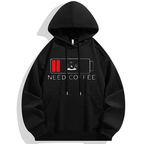 Plus Size Men Hoodies Sweatshirt Autumn Winter Long Sleeve Pullover