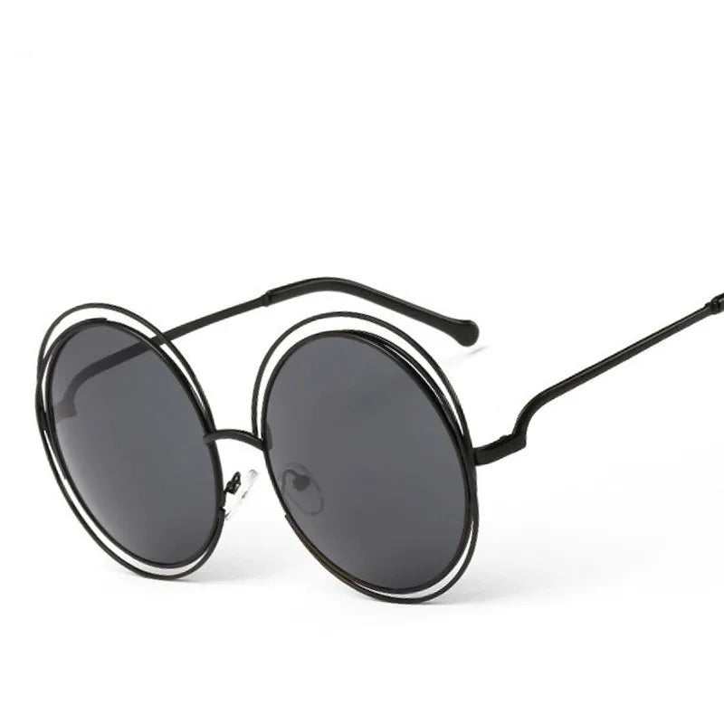Radiant Gold Round Sunglasses