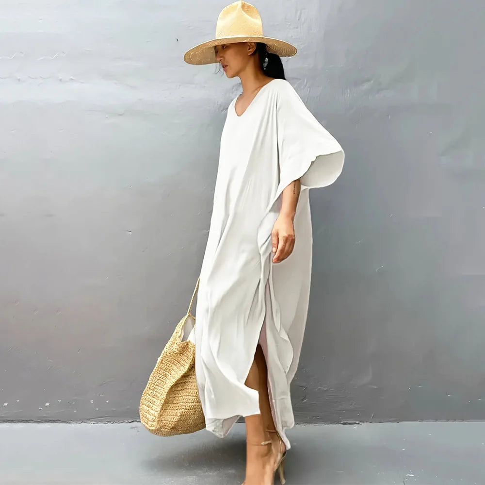 Plus Size Womens Caftan Plus Size Kaftans Casual V Neck Caftans Long