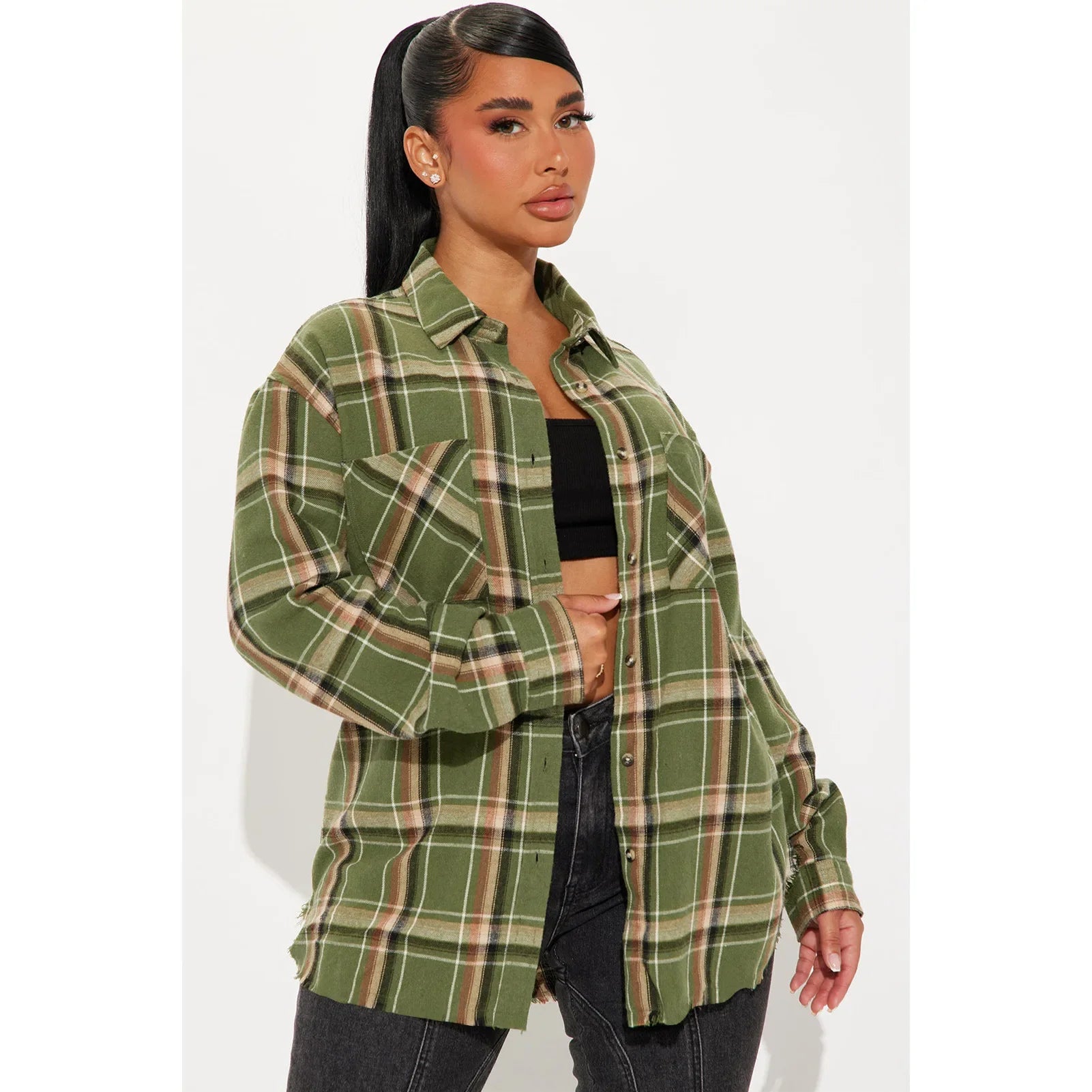 Set it Off Plaid Top
