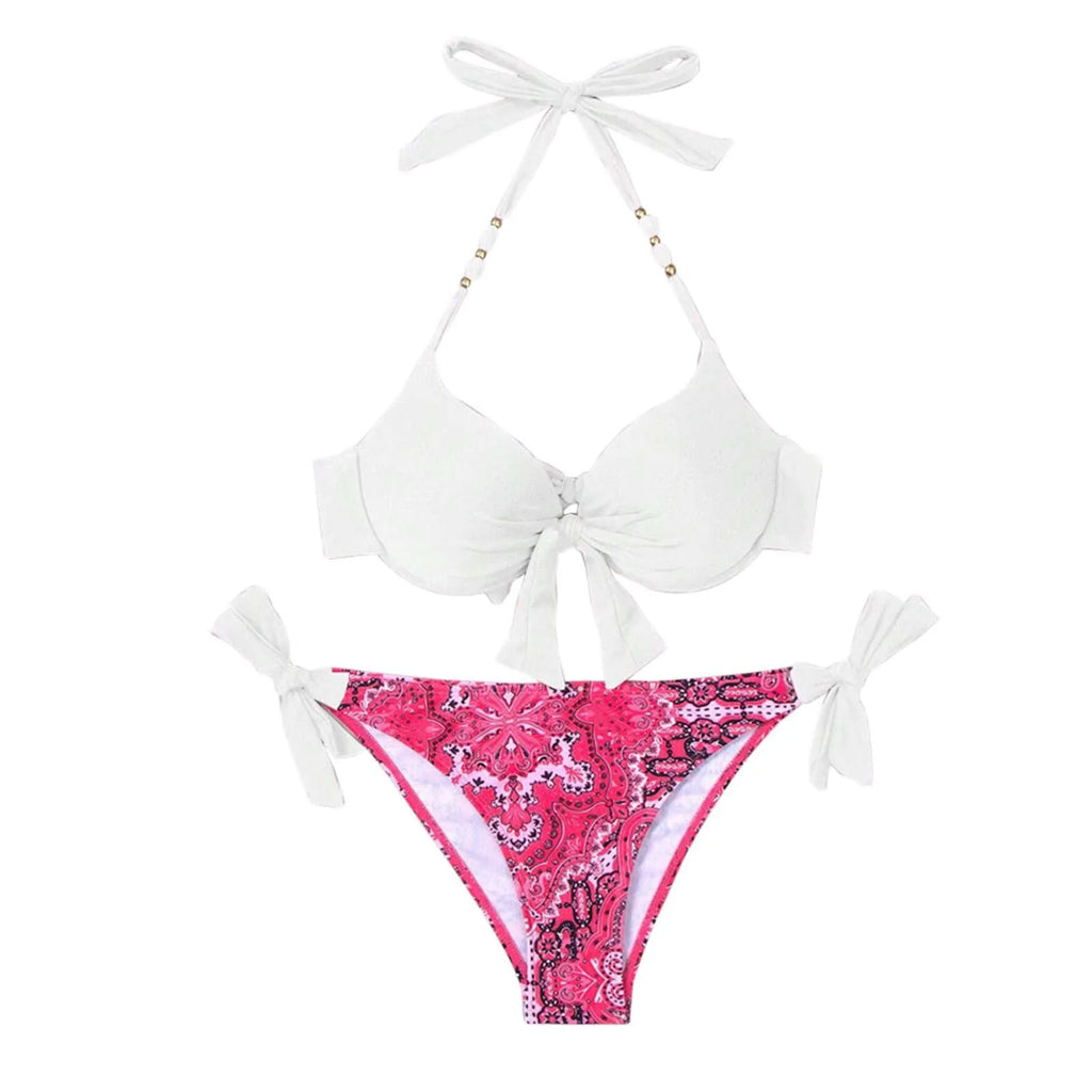 Strap Split Bikini Set - Two-Piece Swimsuit