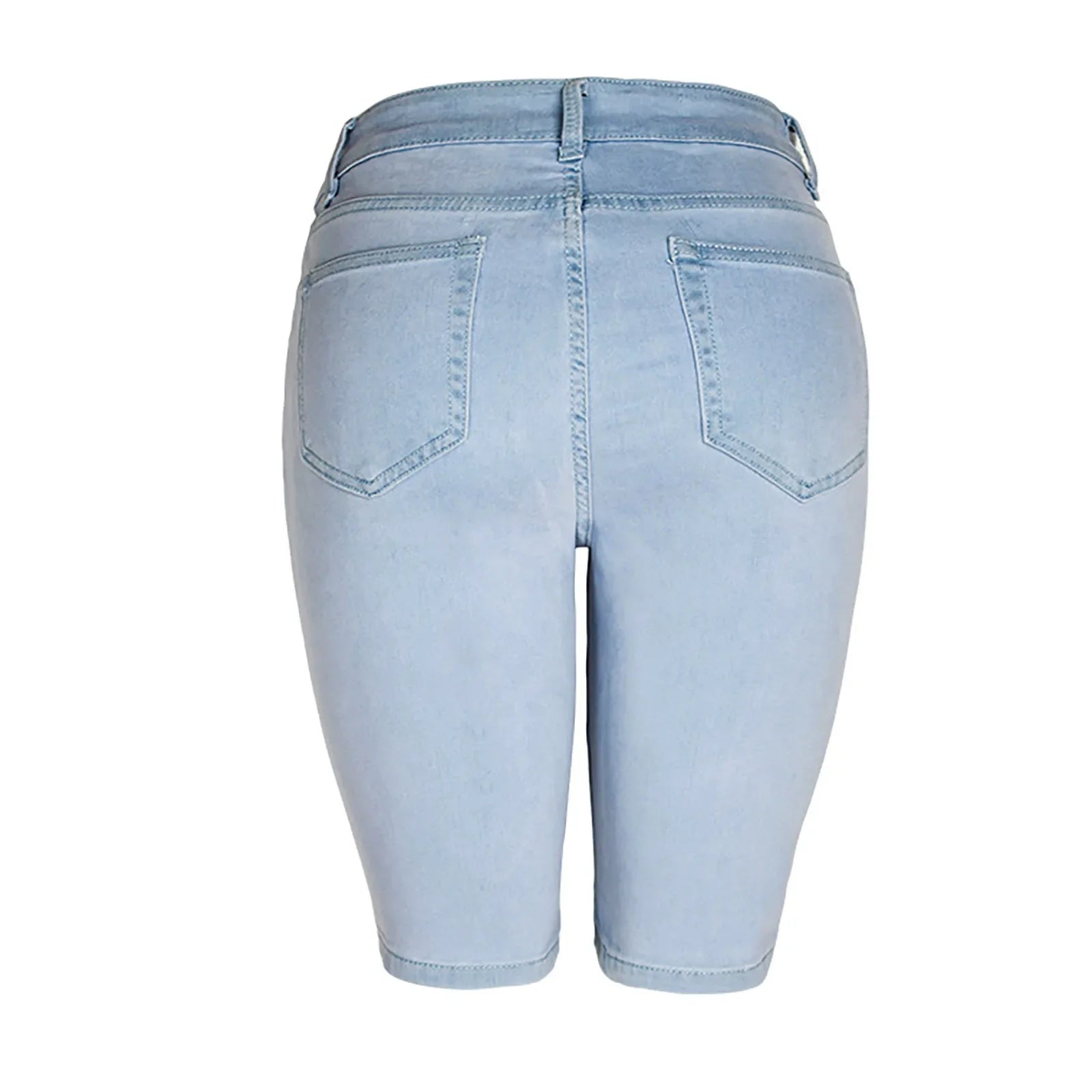 High Waist Denim Shorts - Black Retro Style