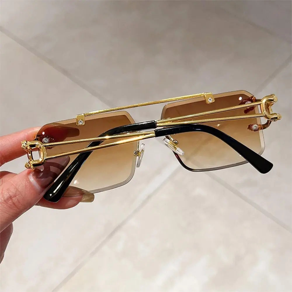 Cheetah Sun Glasses Shades Double Bridge Gradient UV400 Eyewear