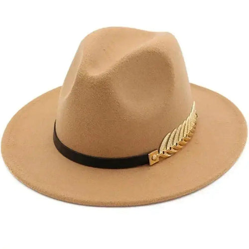 Simple Fashion Formal Occasion Couples Woolen Hats Large Brimmed Jazz