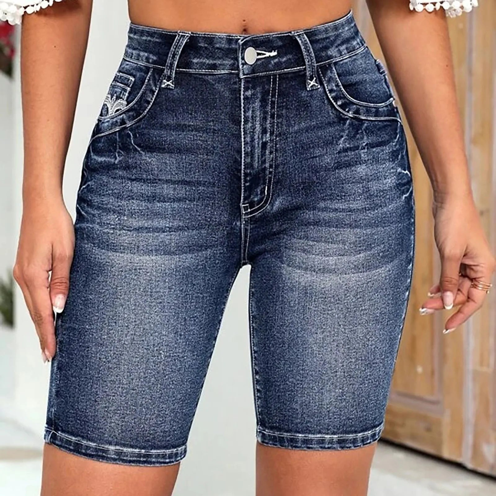 Women's High Waist Denim Shorts