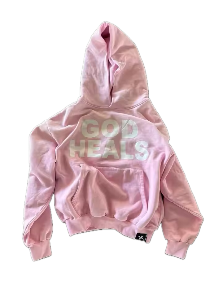 Vintage "God Heals" Washed Hoodie