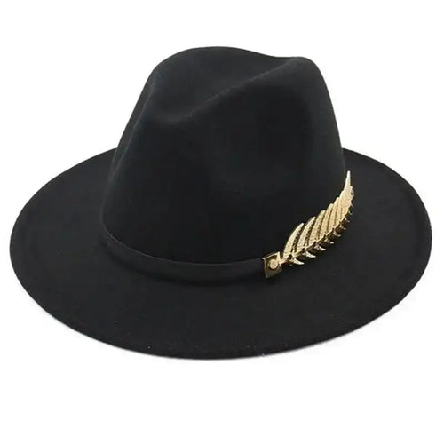 Simple Fashion Formal Occasion Couples Woolen Hats Large Brimmed Jazz
