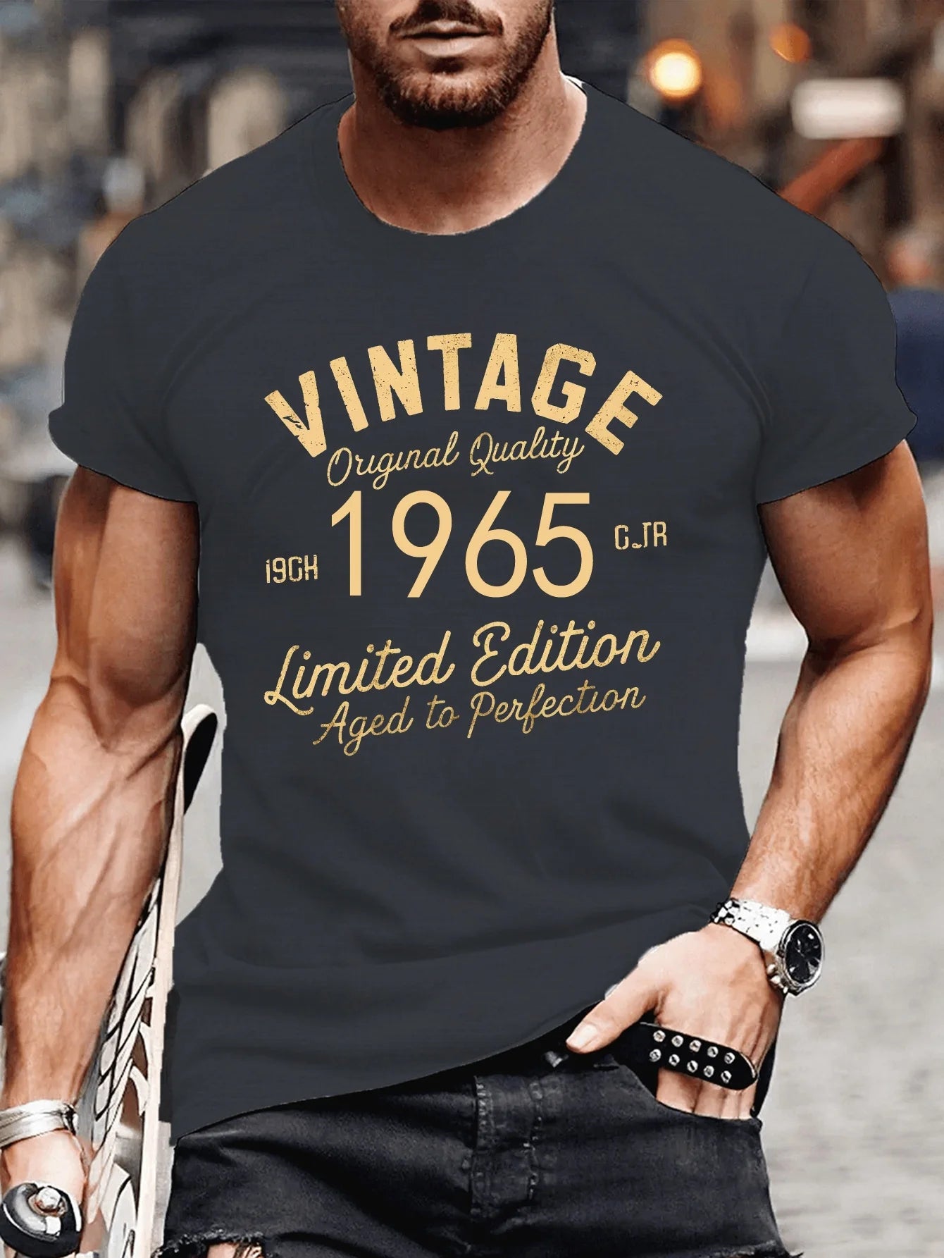 Men's summer 100 cotton fashionable casual loose plus size vintage