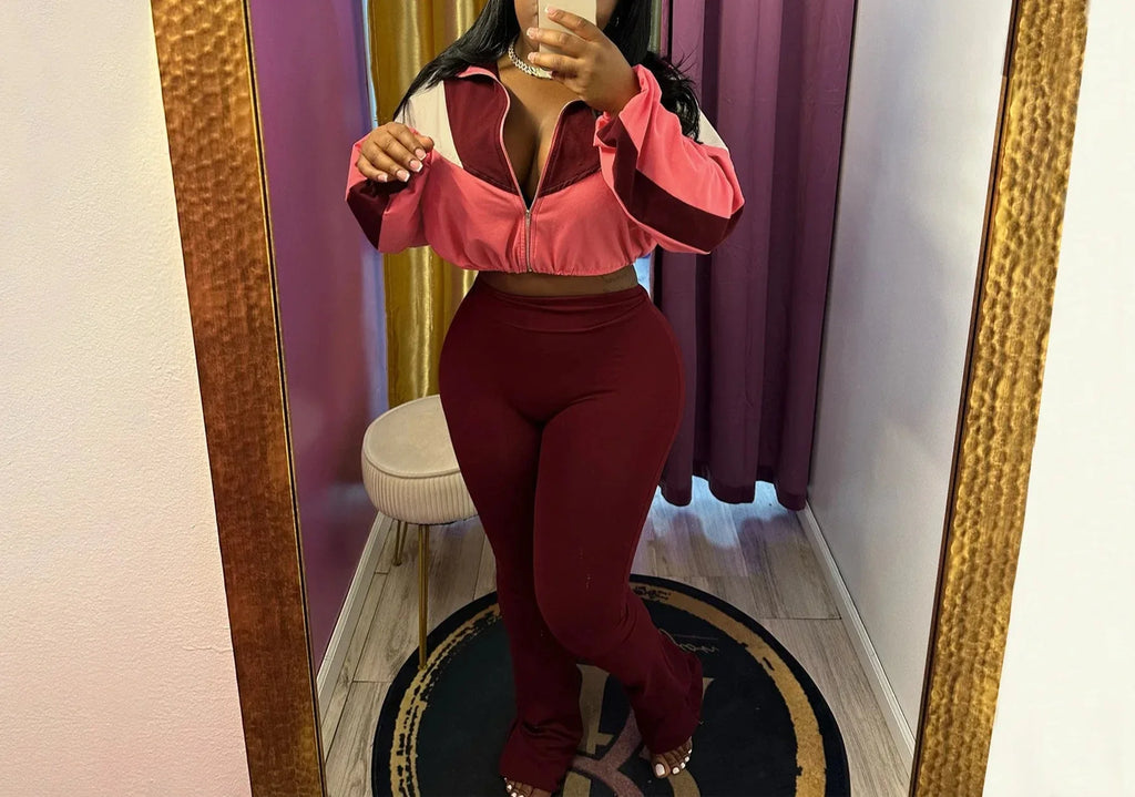 Just Cropped Tracksuit Set