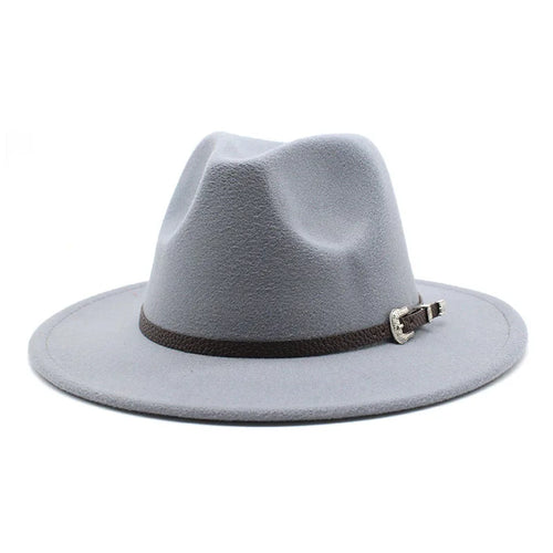 British Style Felt Jazz Fedora Hat 59-61CM Size Panama Trilby Hats For