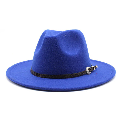 British Style Felt Jazz Fedora Hat 59-61CM Size Panama Trilby Hats For