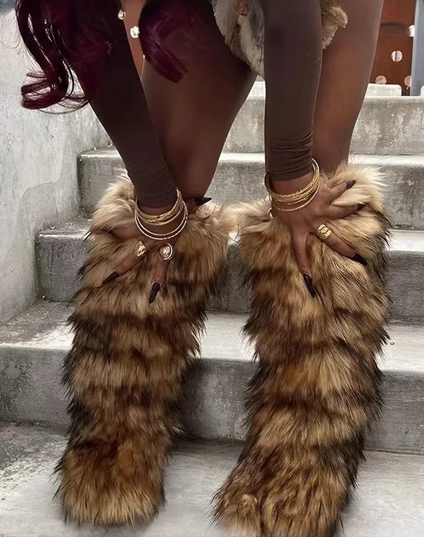 Winter Faux Fur Long Boots