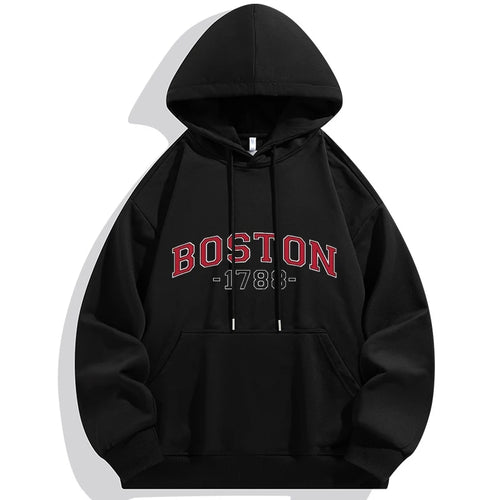 Plus Size Men Hoodies Sweatshirt Autumn Winter Long Sleeve Pullover