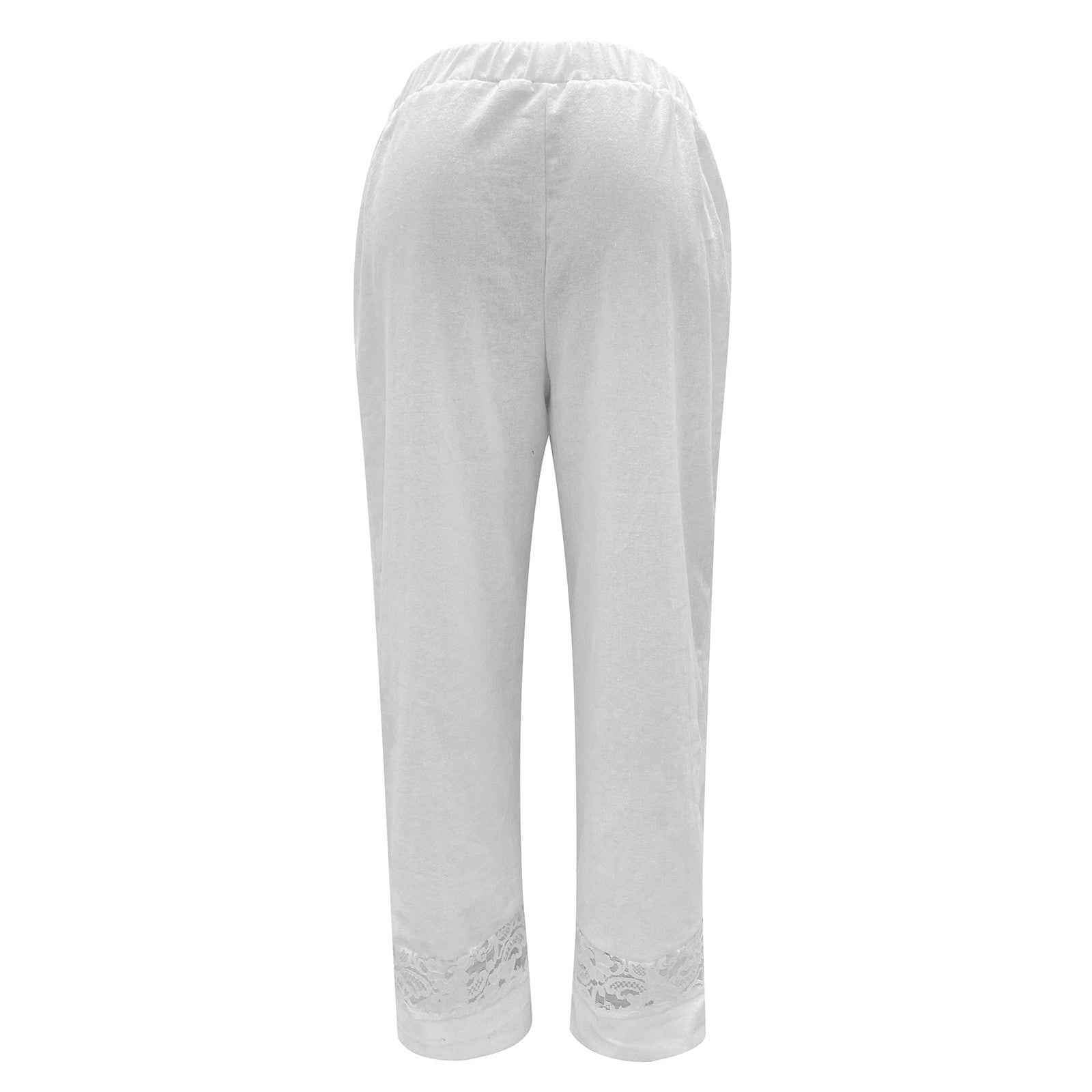 Cotton Lace Cropped Pants - Streetwear