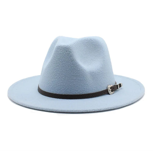 British Style Felt Jazz Fedora Hat 59-61CM Size Panama Trilby Hats For