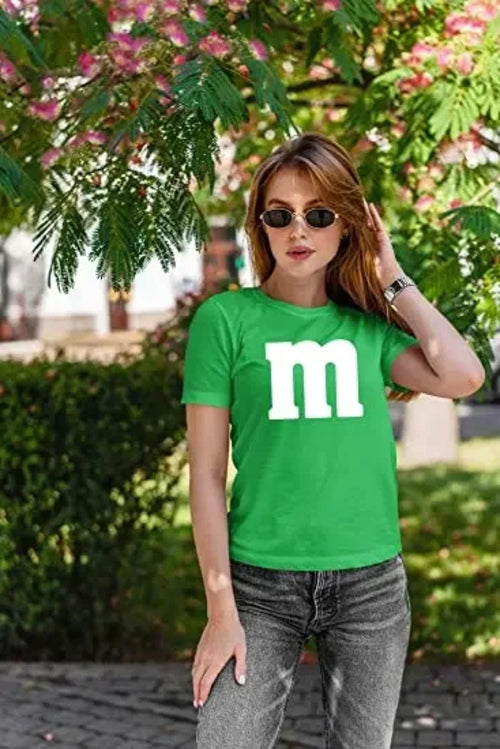 Letter M Halloween Costumes T-Shirt M Chocolate Candy Halloween Team