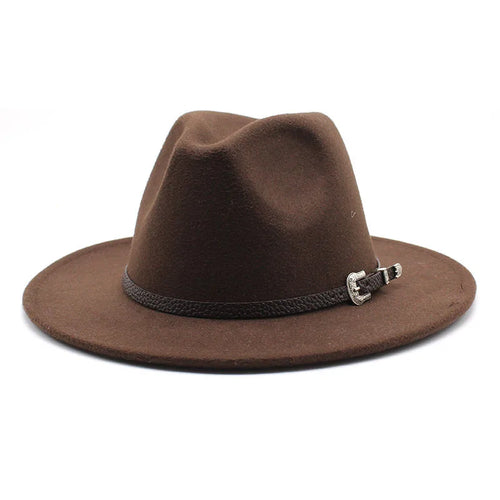 British Style Felt Jazz Fedora Hat 59-61CM Size Panama Trilby Hats For