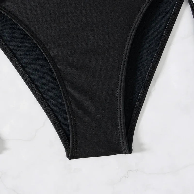 Short-Sleeve Bikini Set - Two-Piece Swimsuit
