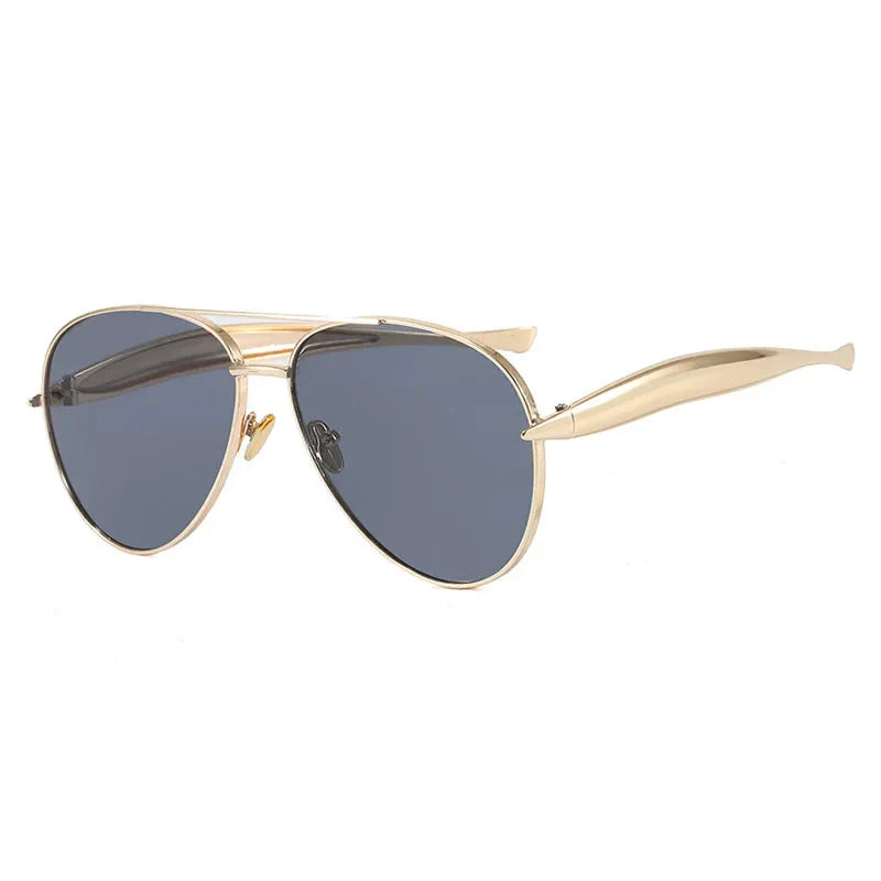 Fearless Gold Oversized Sunglasses