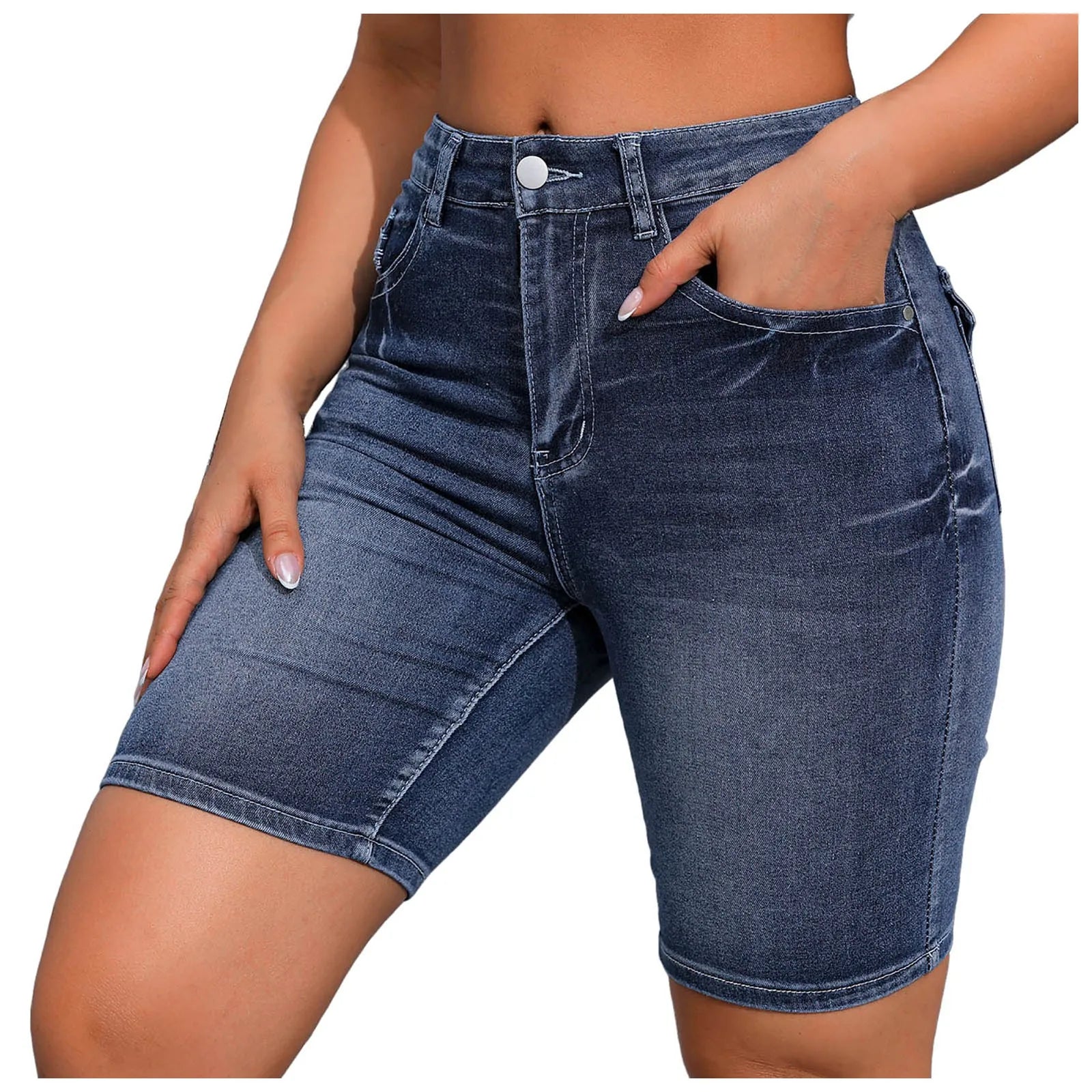 Women's High Waist Denim Shorts