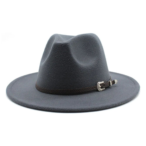 British Style Felt Jazz Fedora Hat 59-61CM Size Panama Trilby Hats For